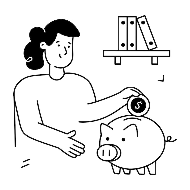 Echa un vistazo a la última ilustración de glifo de la cuenta de ahorros