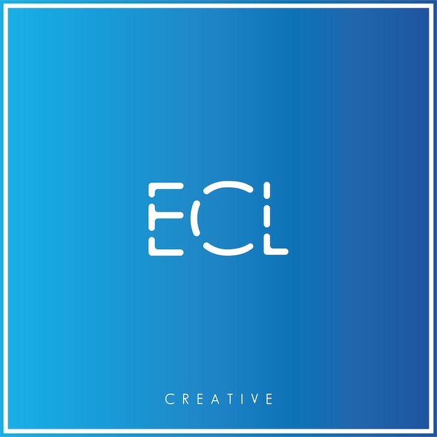 ECL Premium Vector último Diseño del logotipo Diseño creativo del logotipo Ilustración vectorial Logotipo mínimo Monograma