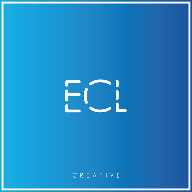 Vector ecl premium vector último diseño del logotipo diseño creativo del logotipo ilustración vectorial logotipo mínimo monograma