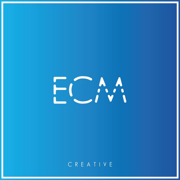 ECM Premium Vector último diseño de logotipo diseño creativo de logotipo vector ilustración monograma de logotipo mínimo
