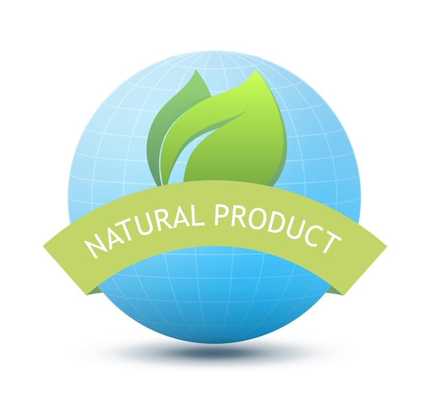 Eco emblema producto natural