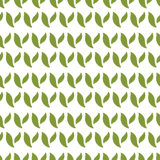Eco hojas verdes patrón sin costuras Ecología plantilla de fondo hojas planas iconos elementos decorativos naturaleza abstracta impresión de tela vectorial