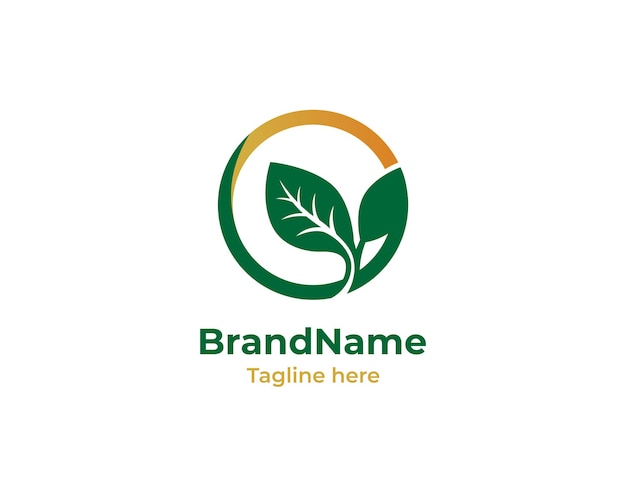 eco moderno con logotipo de concepto de círculo