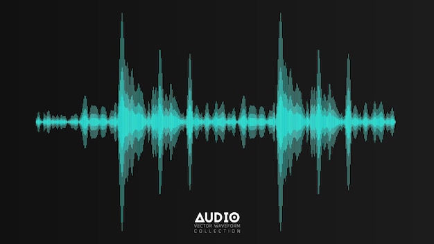 Vector eco de onda de audio