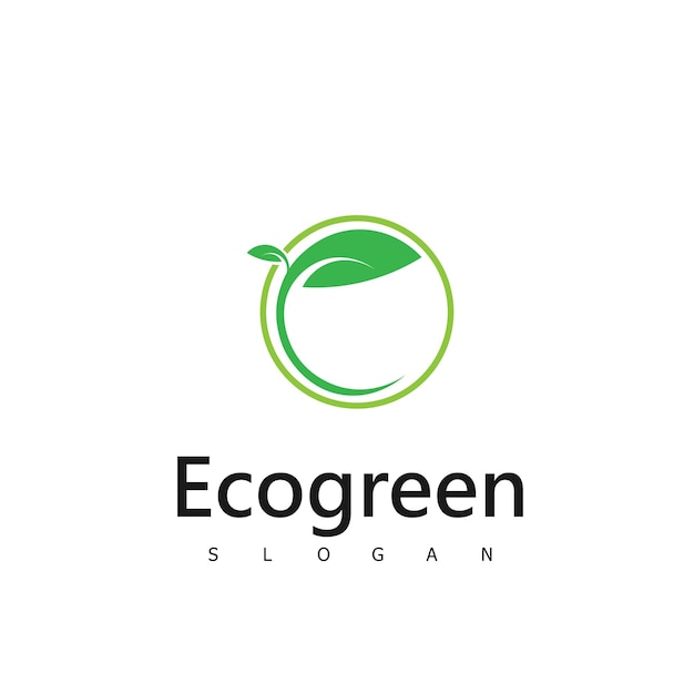 Vector ecogreen logo diseño símbolo naturaleza