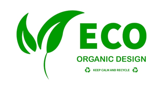 Ecología banner Vector aislado eco poster Reciclaje y naturaleza concepto ilustración