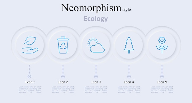 Ecología conjunto icono hoja mano reciclaje contenedor sol y nube árbol flor medio ambiente naturaleza sostenibilidad conservación vida verde