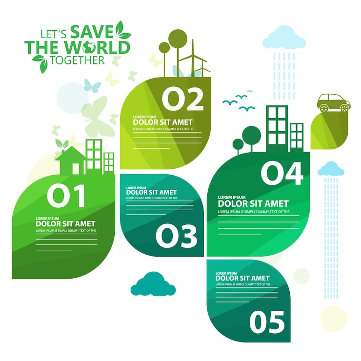 Vector ecología y conservación del medio ambiente diseño conceptual de ideas creativas
