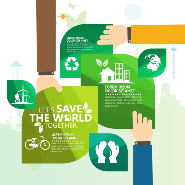 Vector ecología y conservación del medio ambiente diseño conceptual de ideas creativas