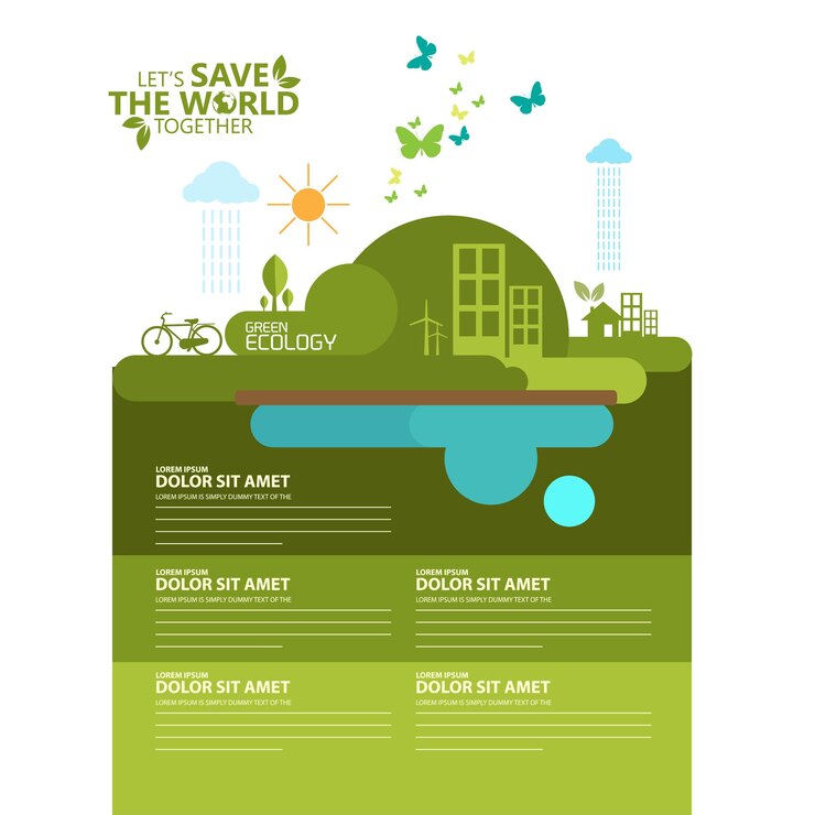 Vector ecología y conservación del medio ambiente diseño conceptual de ideas creativas