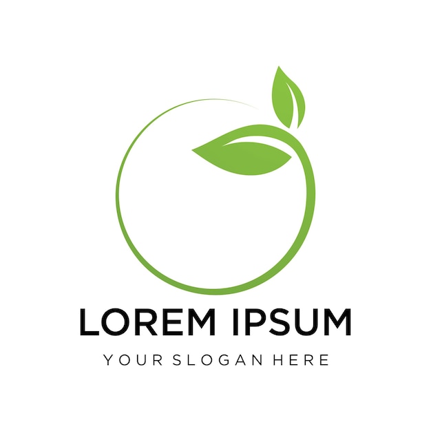 Ecología de la hoja verde Elemento de la naturaleza del logotipo