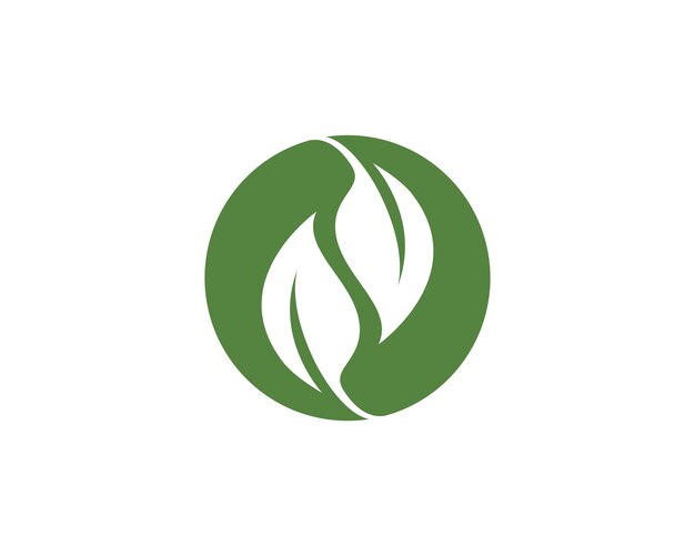 Ecología de las hojas naturaleza Template de logotipo