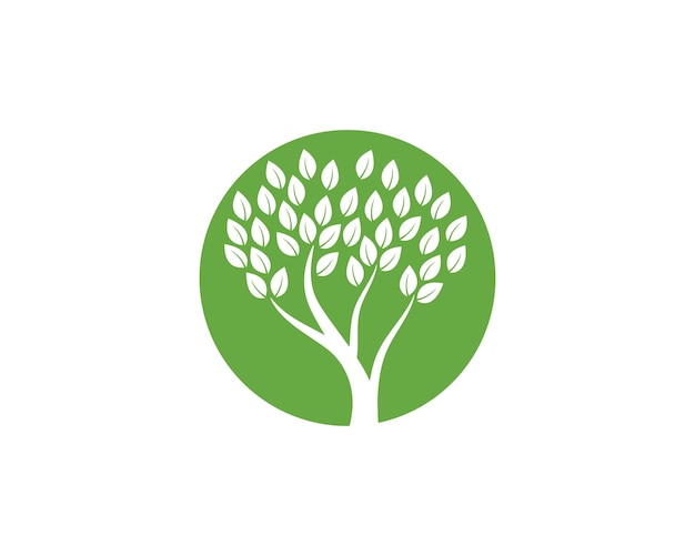 Ecología de las hojas naturaleza Template de logotipo