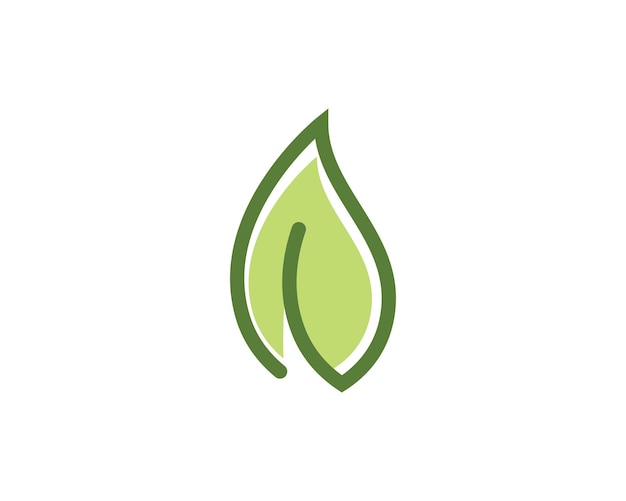Ecología de las hojas naturaleza Template de logotipo
