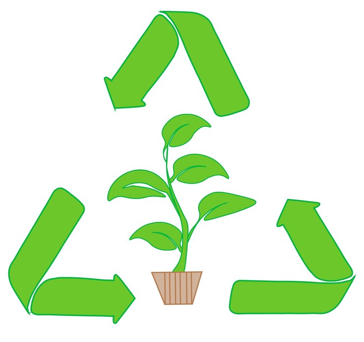 Vector ecología símbolo orgánico medio ambiente día de la tierra. mano de personas ecológicas. alternativa ambiental esg.