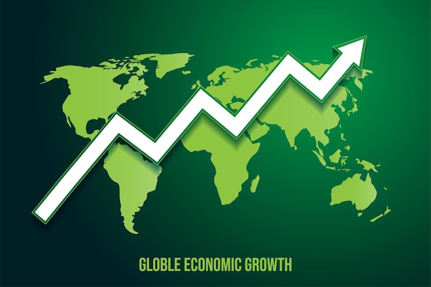 economía mundial mercado de valores vector de crecimiento financiero
