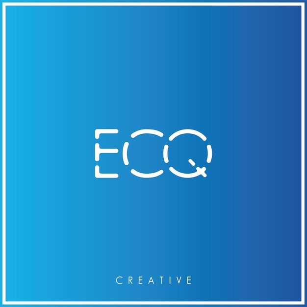 ECQ Premium Vector último diseño de logotipo diseño creativo de logotipo vector ilustración monograma de logotipo mínimo