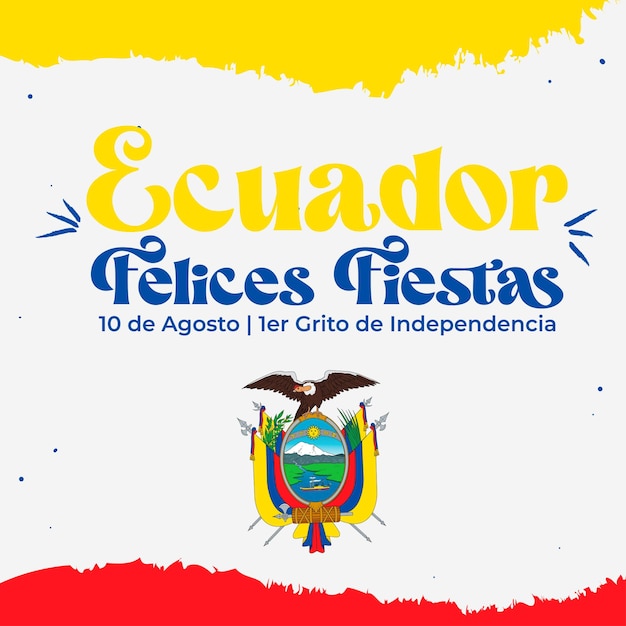 Vector ecuador felices fiestas