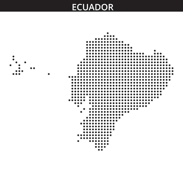 Ecuador map in dots
