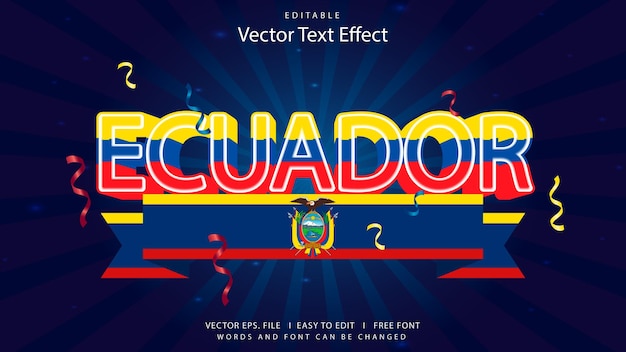 Ecuador Texto Editable