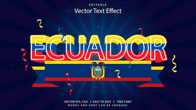 Ecuador texto editable