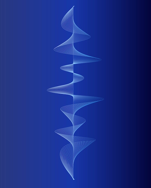 Ecualizador digital azul abstracto, vector de onda de sonido