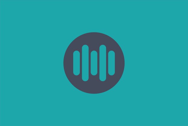 Ecualizador logo diseño icono símbolo música forma de onda ilustración tecnología