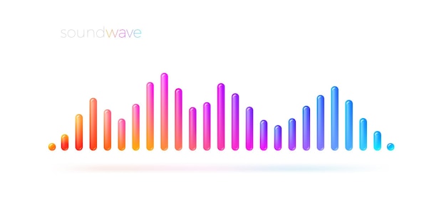 Ecualizador de ondas de sonido multicolor