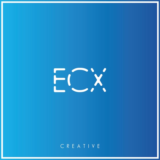 ECX Premium Vector último diseño de logotipo diseño creativo de logotipo vector ilustración monograma de logotipo mínimo