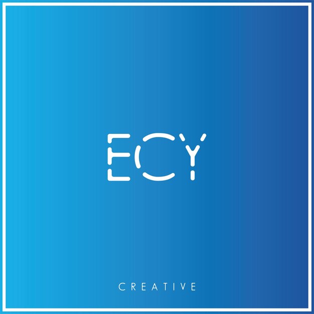 ECY Premium Vector último diseño de logotipo diseño creativo de logotipo vector ilustración monograma de logotipo mínimo