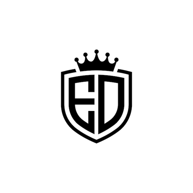 Ed monograma logotipo diseño carta texto nombre símbolo monocromo logotipo alfabeto carácter simple logotipo