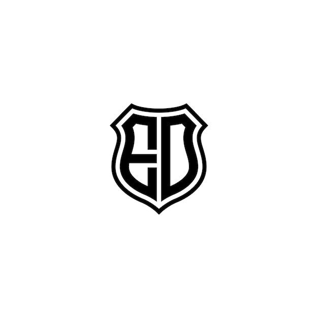 ED monograma logotipo diseño carta texto nombre símbolo monocromo logotipo alfabeto carácter simple logotipo