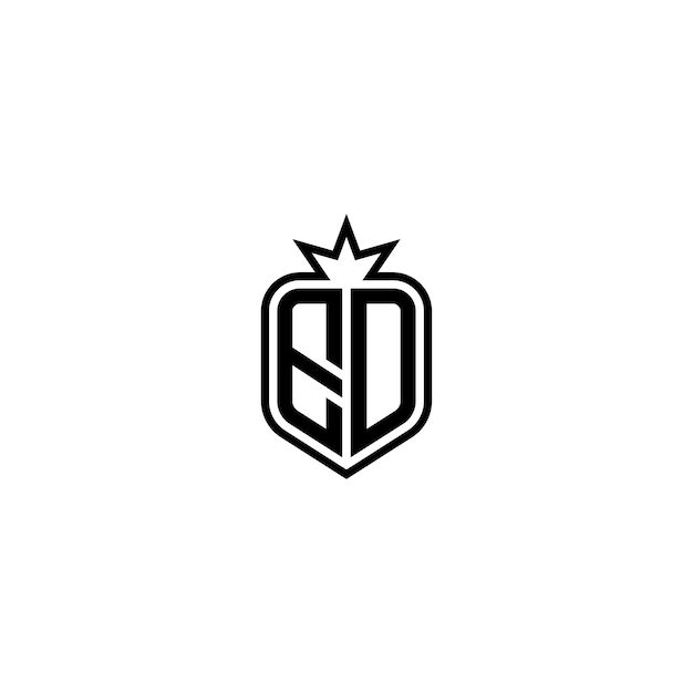 ED monograma logotipo diseño carta texto nombre símbolo monocromo logotipo alfabeto carácter simple logotipo