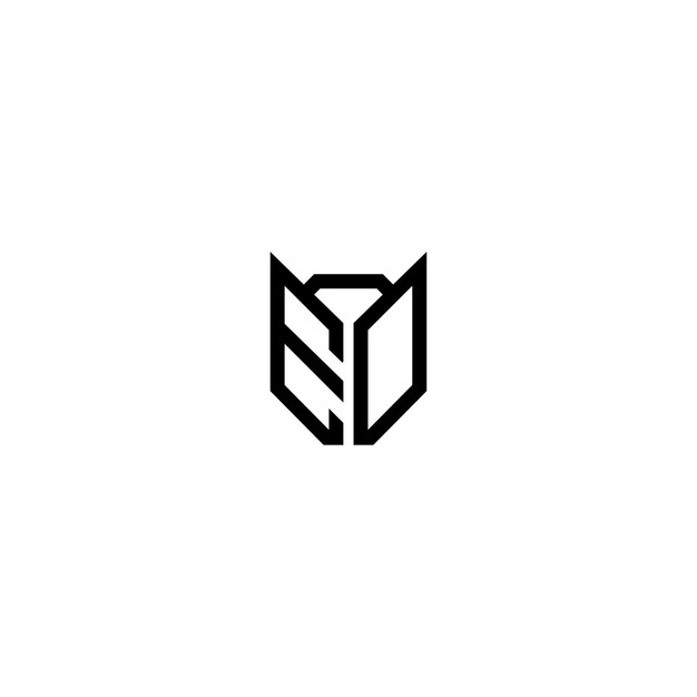 ED monograma logotipo diseño carta texto nombre símbolo monocromo logotipo alfabeto carácter simple logotipo