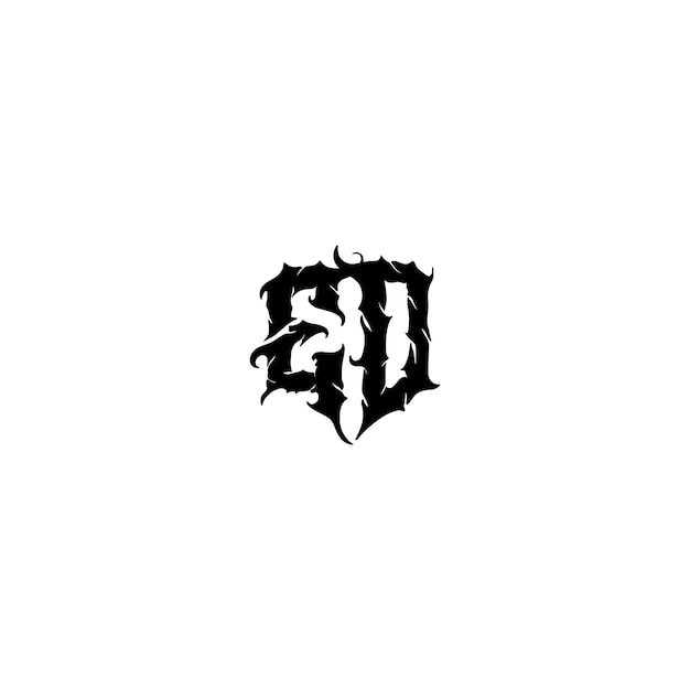 ED monograma logotipo diseño carta texto nombre símbolo monocromo logotipo alfabeto carácter simple logotipo