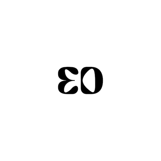 ED monograma logotipo diseño carta texto nombre símbolo monocromo logotipo alfabeto carácter simple logotipo
