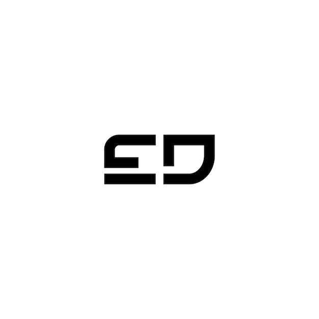 ED monograma logotipo diseño carta texto nombre símbolo monocromo logotipo alfabeto carácter simple logotipo