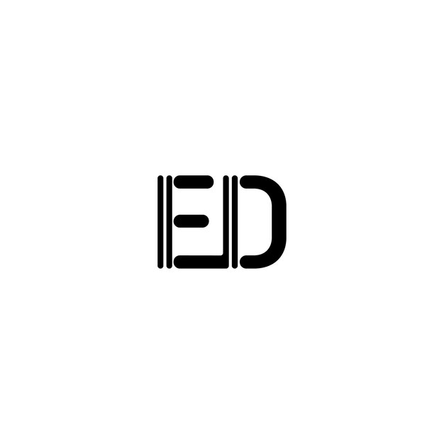 ED monograma logotipo diseño carta texto nombre símbolo monocromo logotipo alfabeto carácter simple logotipo
