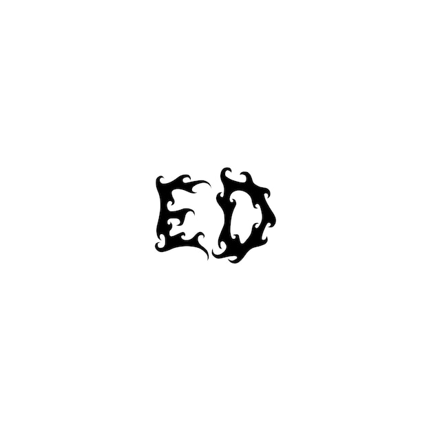 ED monograma logotipo diseño carta texto nombre símbolo monocromo logotipo alfabeto carácter simple logotipo
