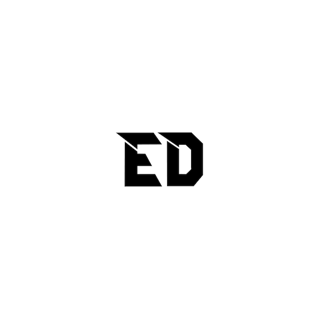 ED monograma logotipo diseño carta texto nombre símbolo monocromo logotipo alfabeto carácter simple logotipo