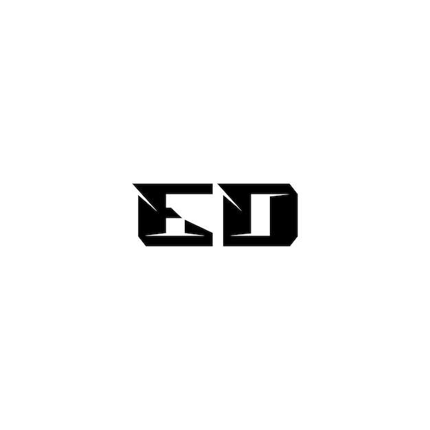 ED monograma logotipo diseño carta texto nombre símbolo monocromo logotipo alfabeto carácter simple logotipo