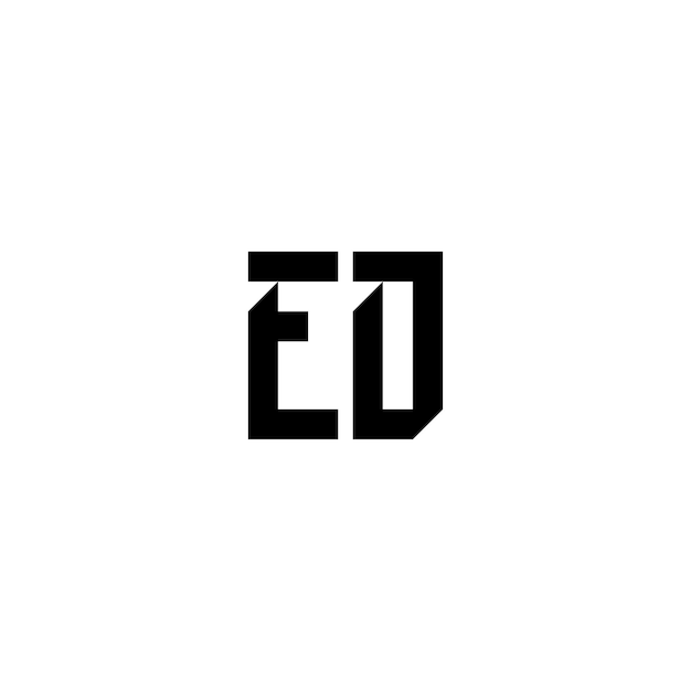 ED monograma logotipo diseño carta texto nombre símbolo monocromo logotipo alfabeto carácter simple logotipo