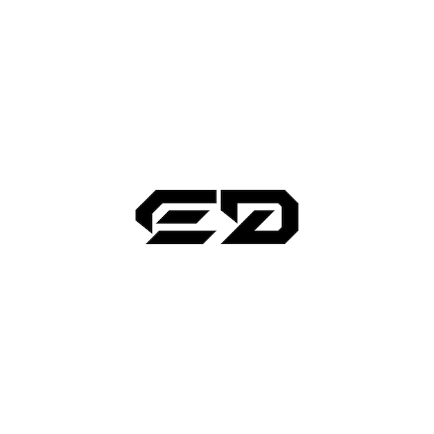 ED monograma logotipo diseño carta texto nombre símbolo monocromo logotipo alfabeto carácter simple logotipo