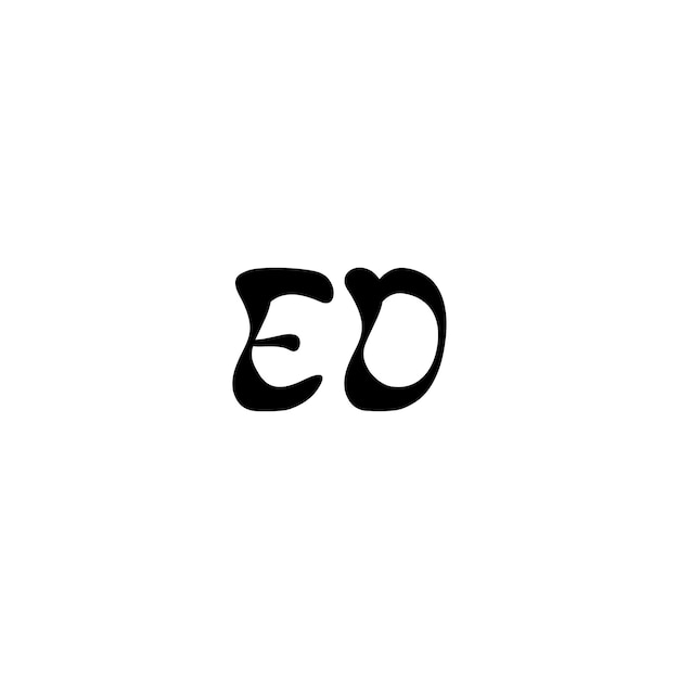 ED monograma logotipo diseño carta texto nombre símbolo monocromo logotipo alfabeto carácter simple logotipo