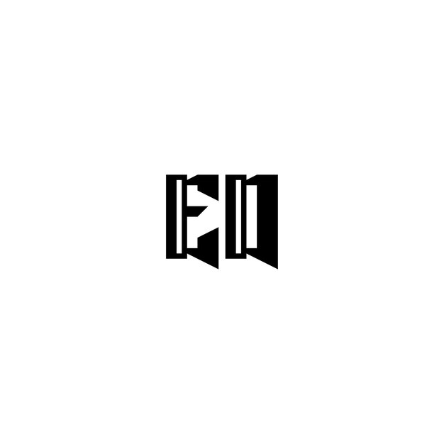 ED monograma logotipo diseño carta texto nombre símbolo monocromo logotipo alfabeto carácter simple logotipo
