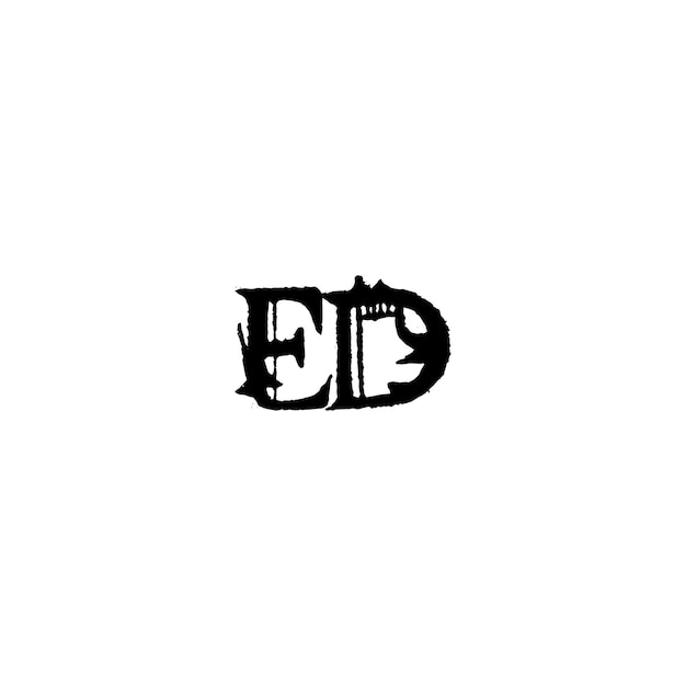 ED monograma logotipo diseño carta texto nombre símbolo monocromo logotipo alfabeto carácter simple logotipo
