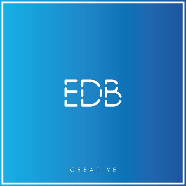 EDB Premium Vector último Diseño del logotipo Diseño creativo del logotipo Ilustración vectorial Logotipo mínimo Monograma