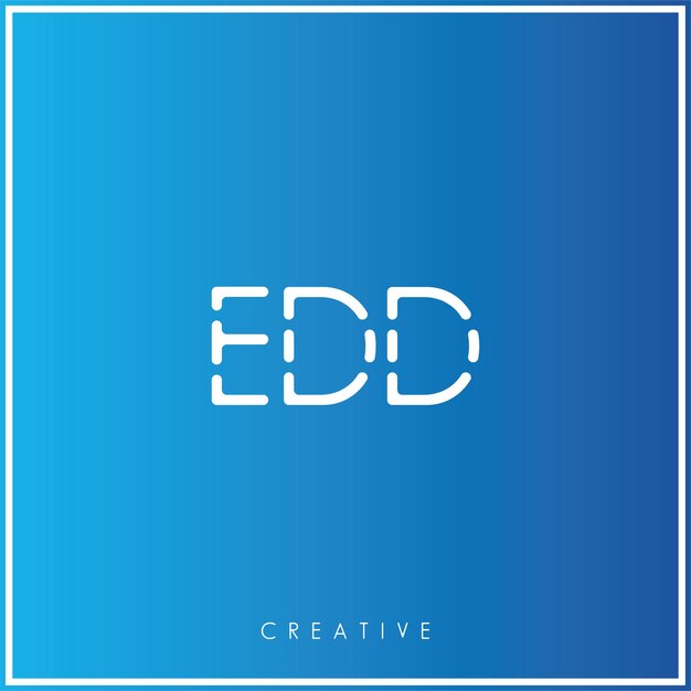 EDD Premium Vector último diseño de logotipo Diseño creativo de logotipo Ilustración vectorial Logotipo mínimo Monograma