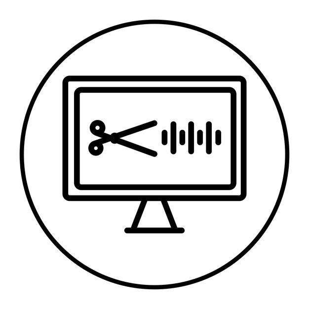 Edición de audio Ilustración vectorial