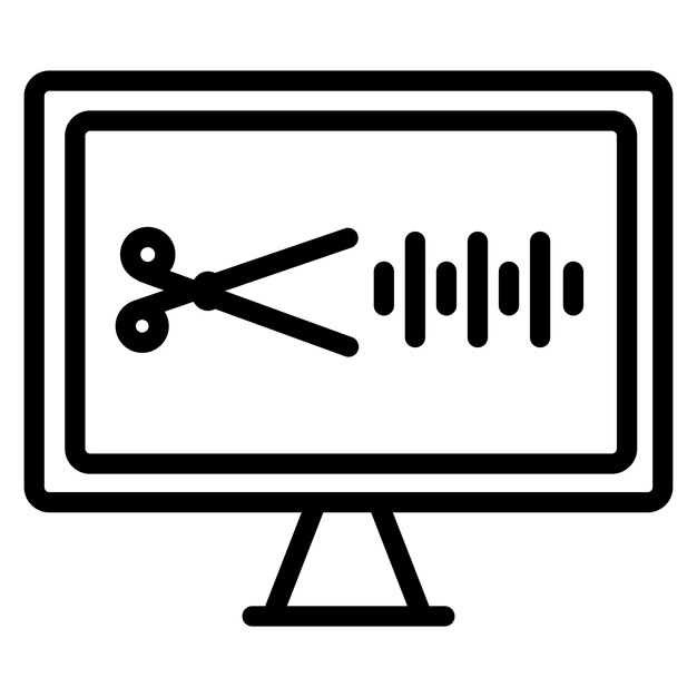 Edición de audio Ilustración vectorial